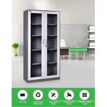 Full Height Metal Sliding glass Door Office storage cabinet